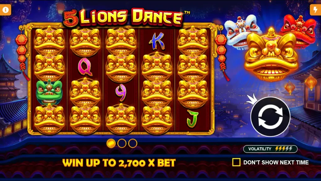 Maxwin Cepat Bet Receh 5 Lions Dance di OLE777